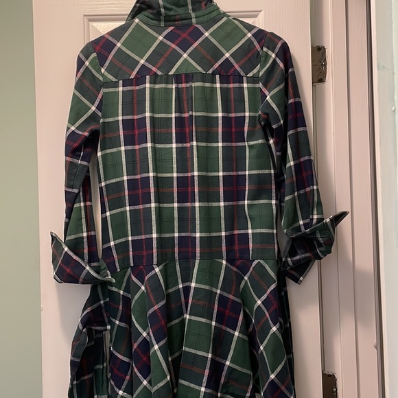 Derek Lam 10 Crosby Plaid Tie-Waist Shirt Dress 0 - Picture 5 of 5